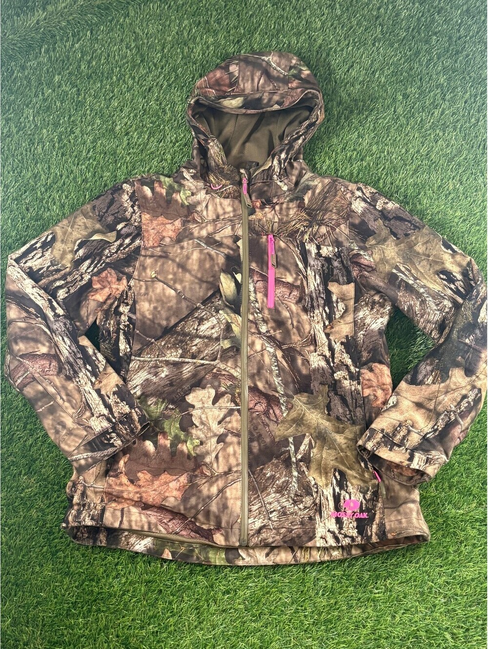 Vintage Mossy Oak Multi Polyester Camouflage Jacket, Men's Large
